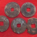 １５－０２古銭 安南歴代銭 景盛通宝 5枚