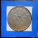 外－９７２古銭 外国貨幣銀貨 フィンランド 第15回オリンピック 1952年 500マルク