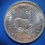 外1494古銭 外国貨幣銀貨 南アフリカ 1949年