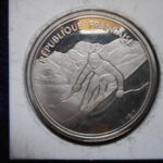 外2057古銭 外国貨幣銀貨 フランス アルベールビル オリンピック 1989年
