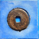 ＨＨ－９４古銭　南宋鉄銭折二銭 淳熈元宝 背春玖